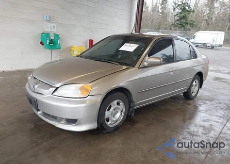 2003 Honda Civic Hybrid из США, поврежденный, VIN JHMES96623S018796